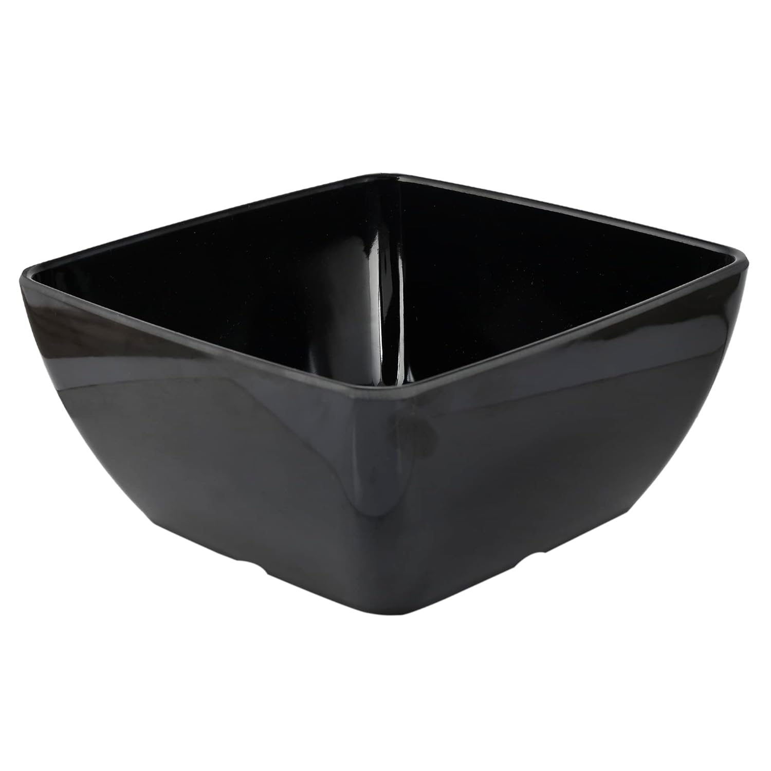 Melamine Square Black Big Serving Bowl Size 10'' inch & 4.5ltr Capacity (Black)