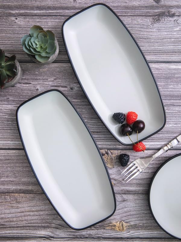 Servewell Double Toned Serving Rect. Platter (Set of 2pcs)