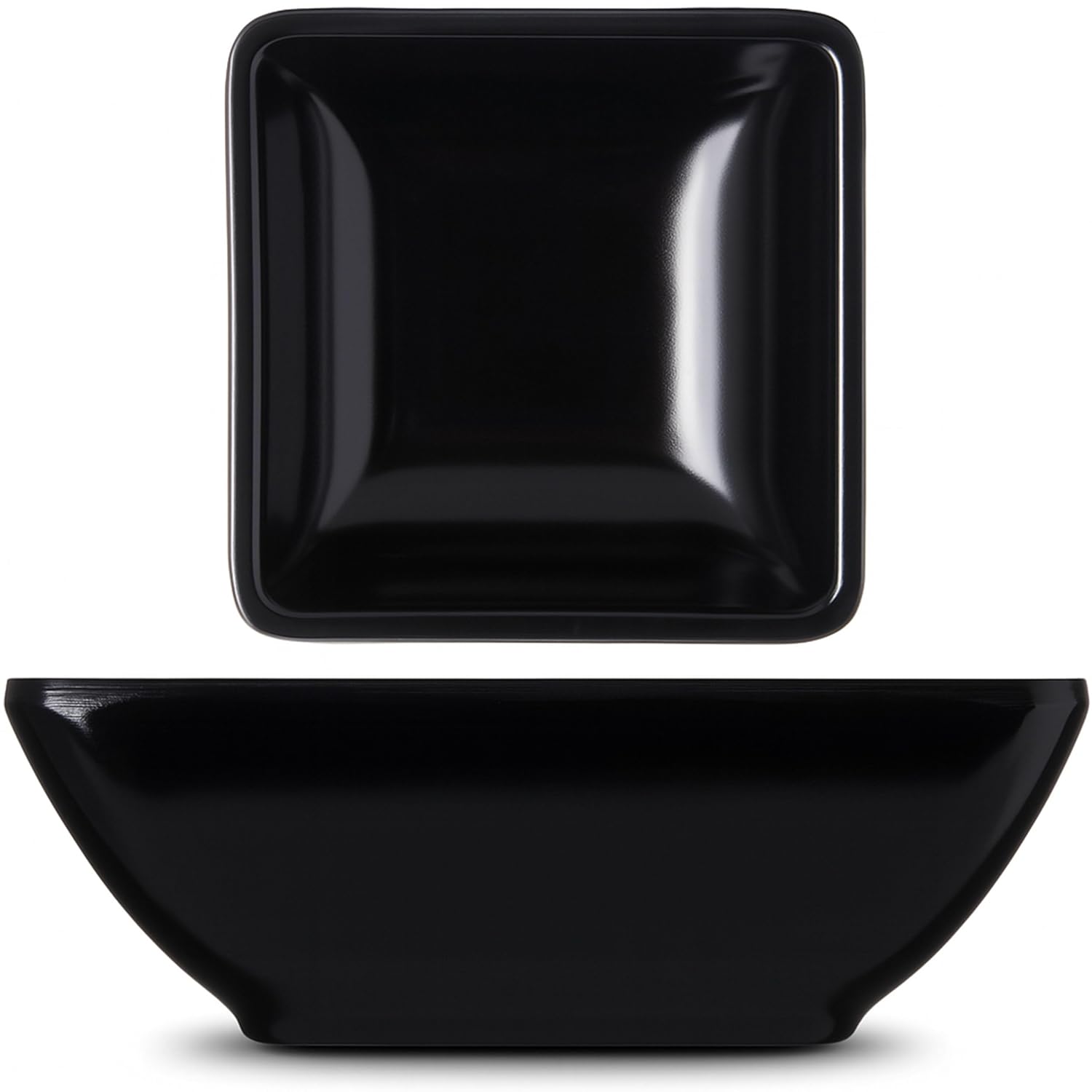 Carlisle 086003 Melamine Single Square Ramekin, 2-oz. Capacity, 2-3/4 x 2-3/4 x 1", Black (Case of 48)