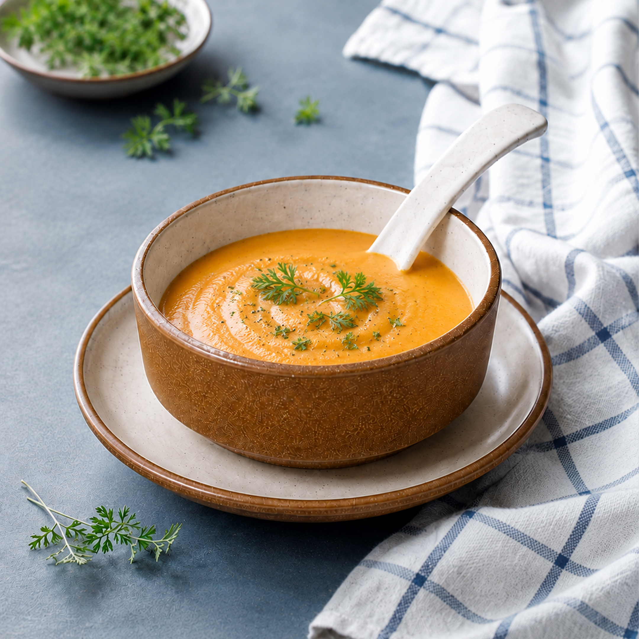 Soup bowl & Saucer plate & Soup spoon