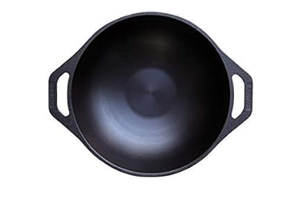 Cast Iron Kadai Wok 10 inch