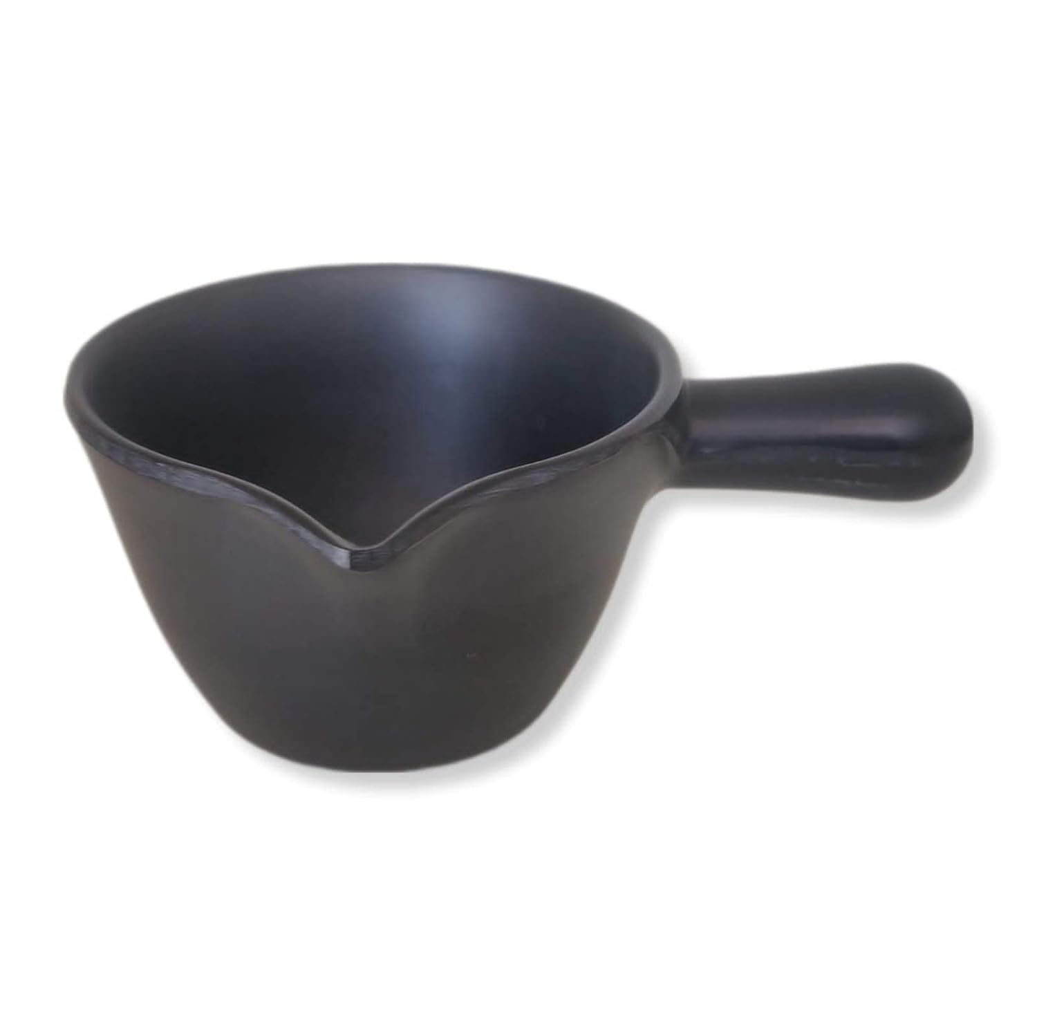 Bamby Black Melamine Small Spoon Shape 100 ml Set of 2, for Cream Suger Milk Sauce Chutney or Pickle