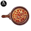 A Z Collection Wooden Round Pizza Bat with Handle/Bat/Board