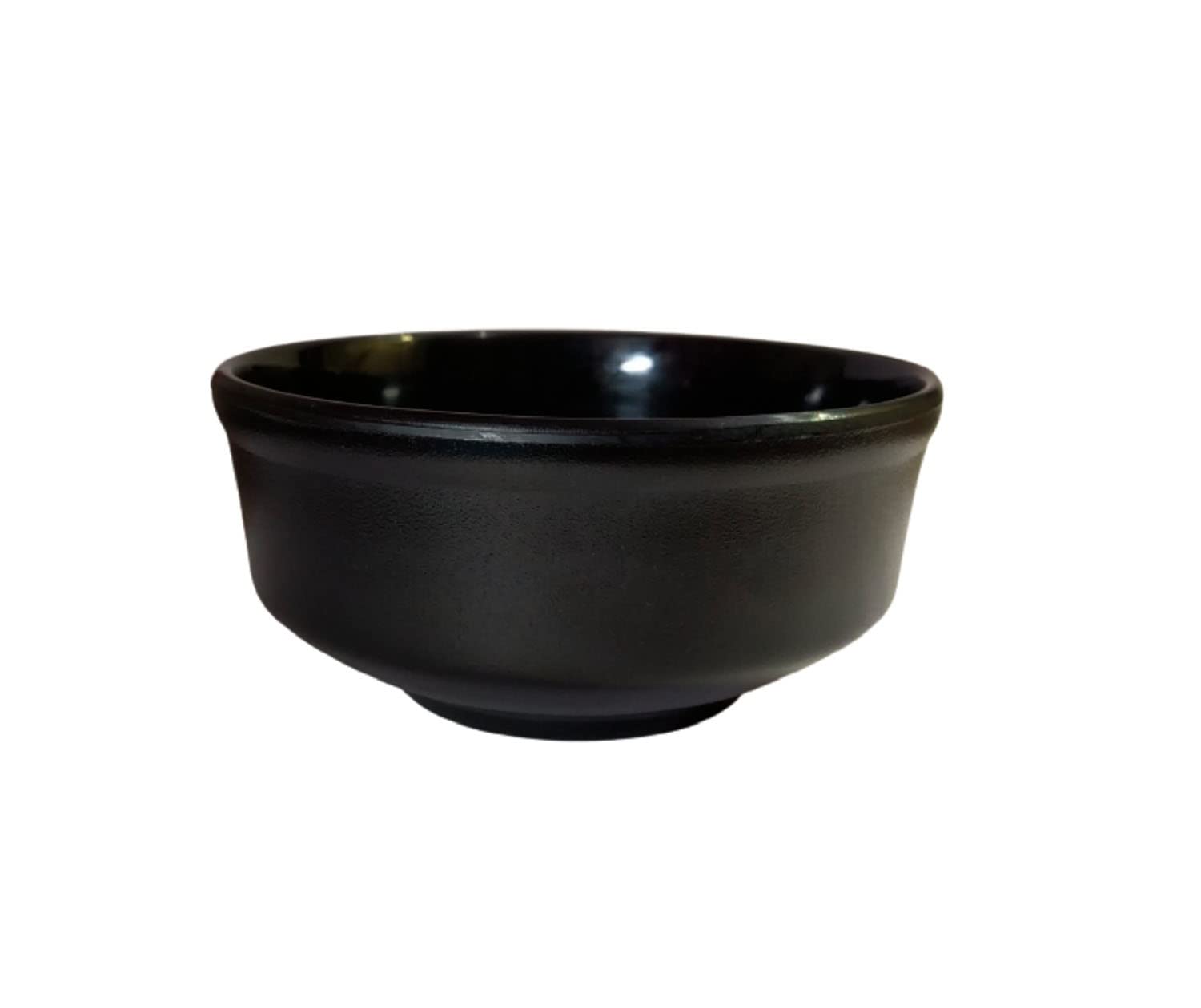 Melamine Soup Bowls Set of 6, Black, Matte-Glossy