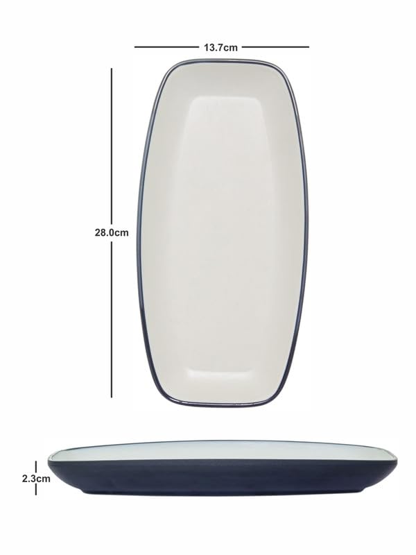 Servewell Double Toned Serving Rect. Platter (Set of 2pcs)