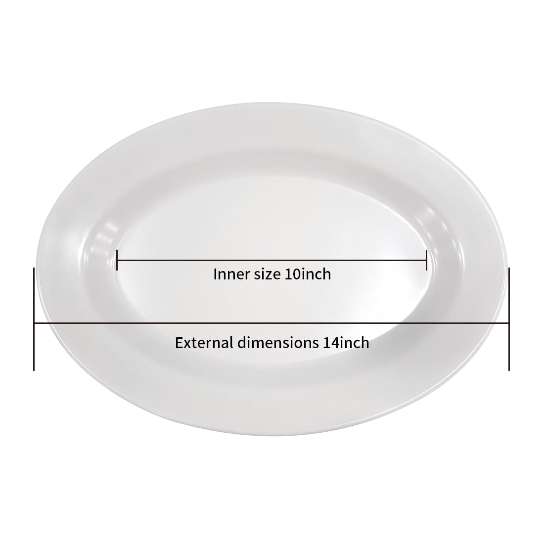 4 Pack Melamine Oval Platter