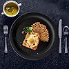 Milton Lissome Matt Buffet Melamine Plate, Set of 3, Black (12.5" Each)