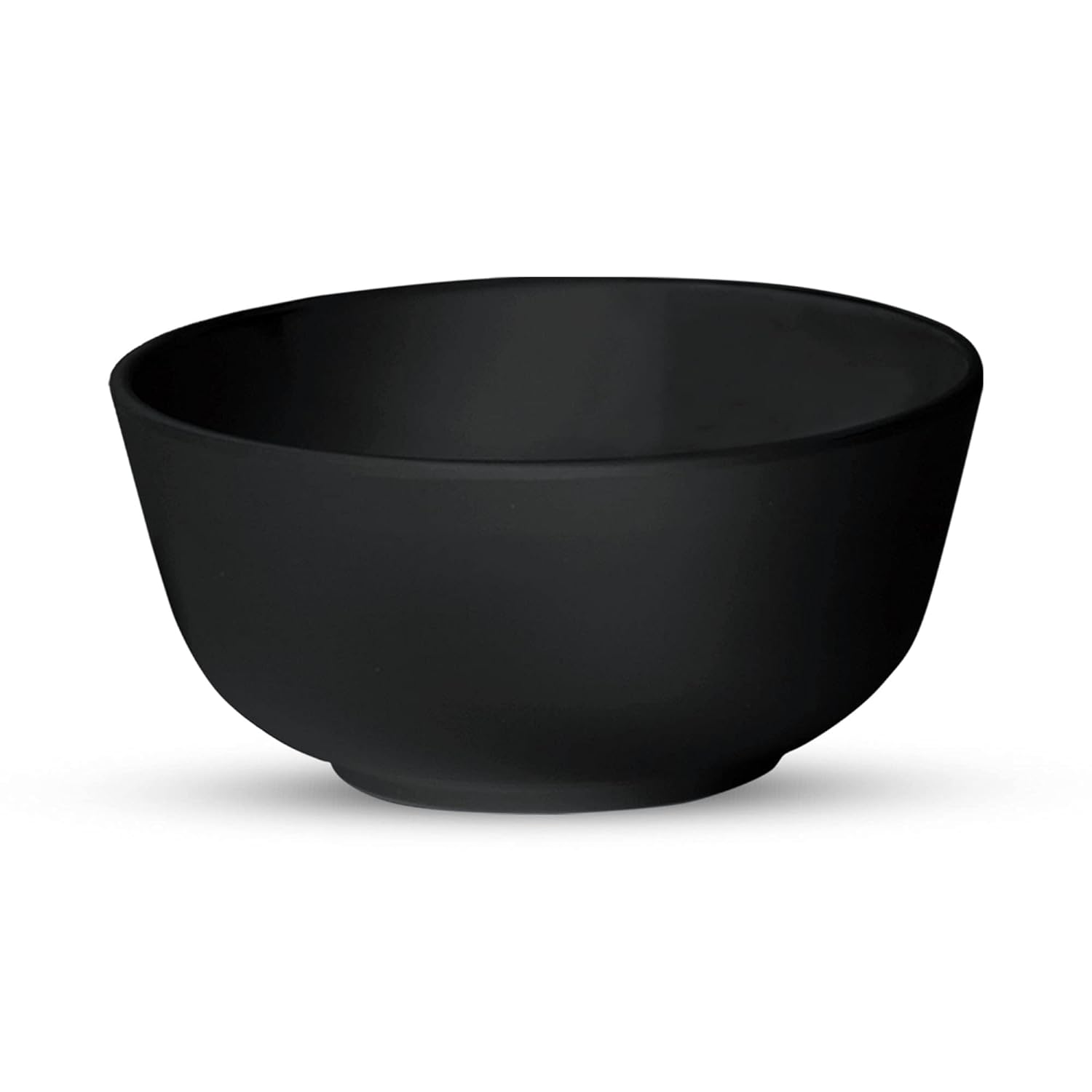 MILTON Lissome Veg Soup Melamine Bowl Set of 6, 340 ml, Black (4.5")