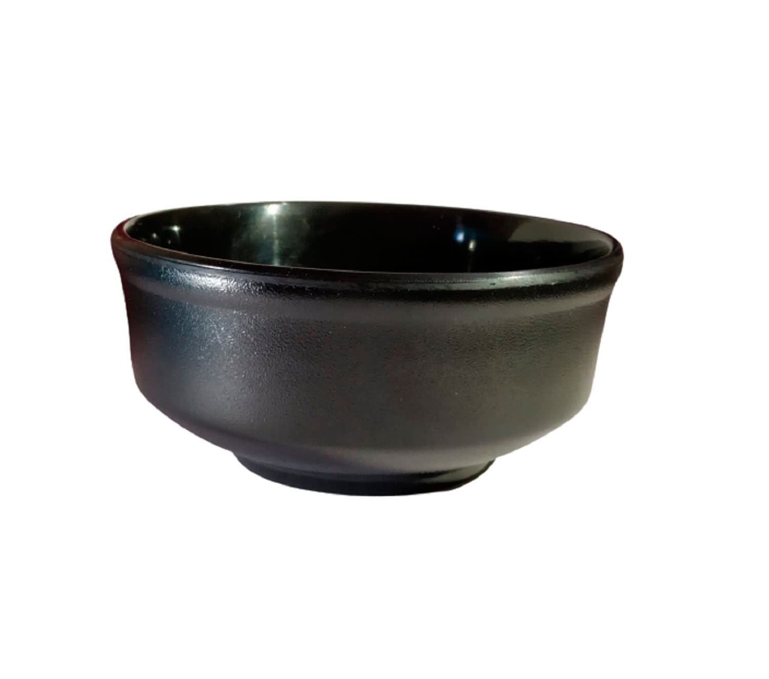 Melamine Soup Bowls Set of 6, Black, Matte-Glossy