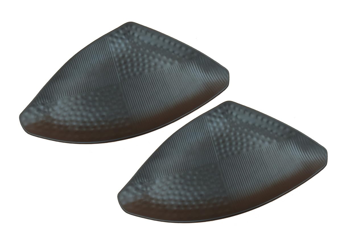 Hospitality Matt Black Melamine Melamine Platter Unique Food Restaurant Luxury Triangular Plate (Pack of 2Pc)