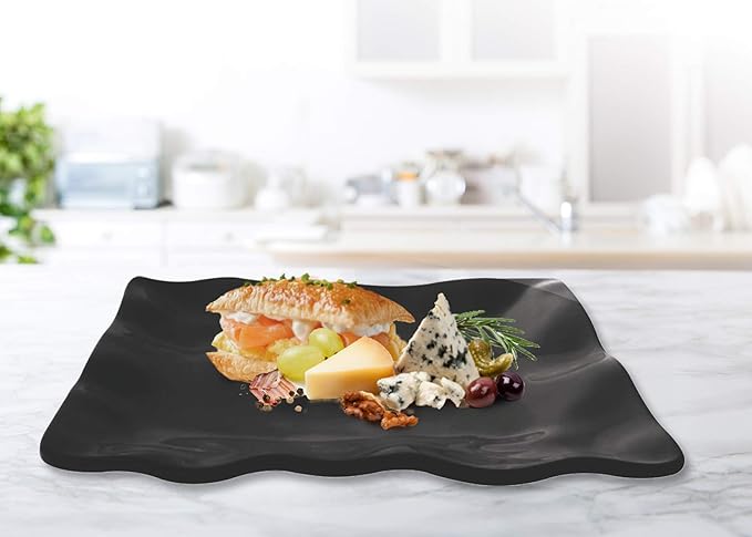 Square Wavy Melamine Platter