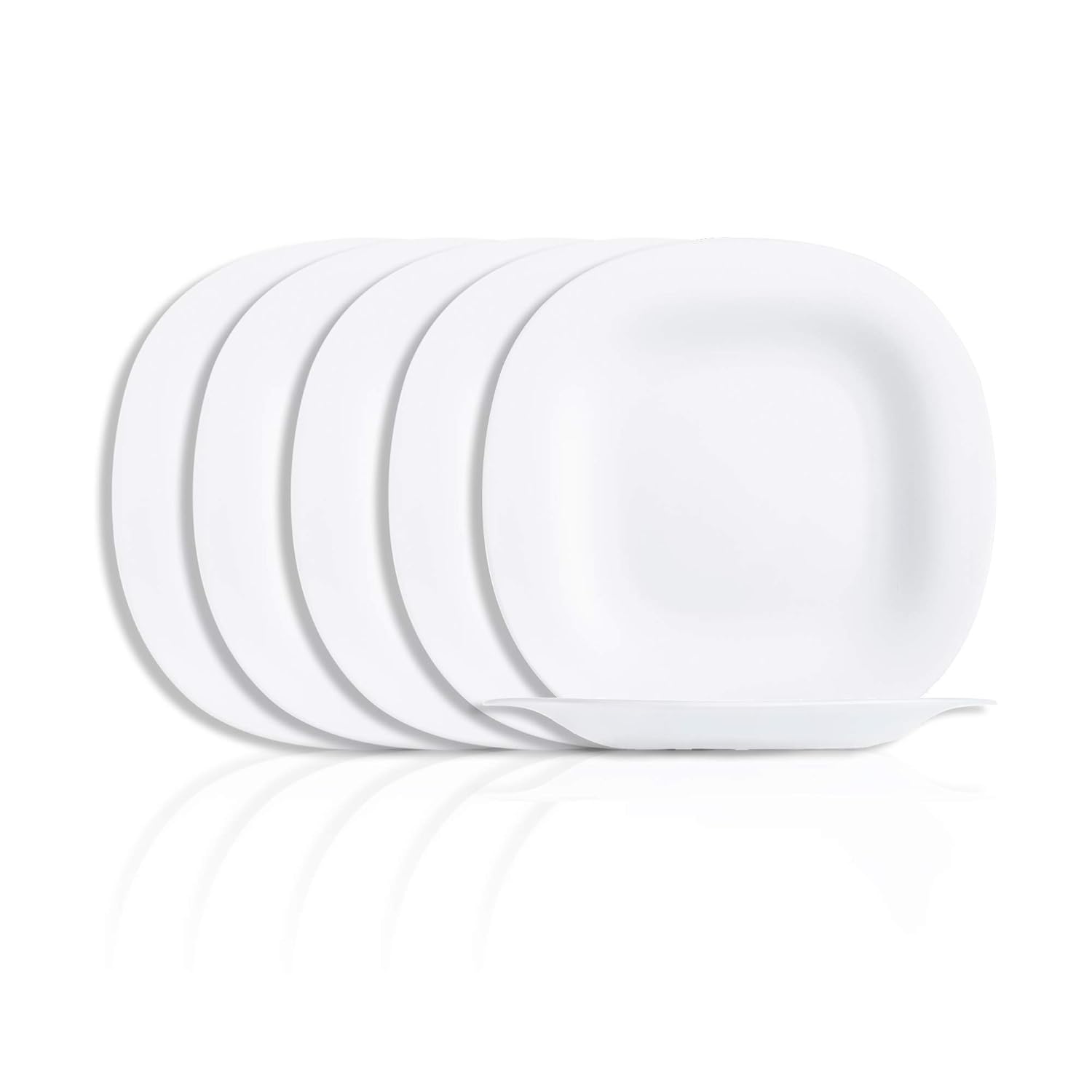 White Carine 7.25" Dessert Plate, Set of 6, Set, 1