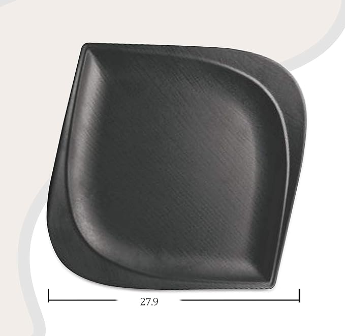MILTON Trinity Melamine Dinner Plate, 1 Piece, Black (11")