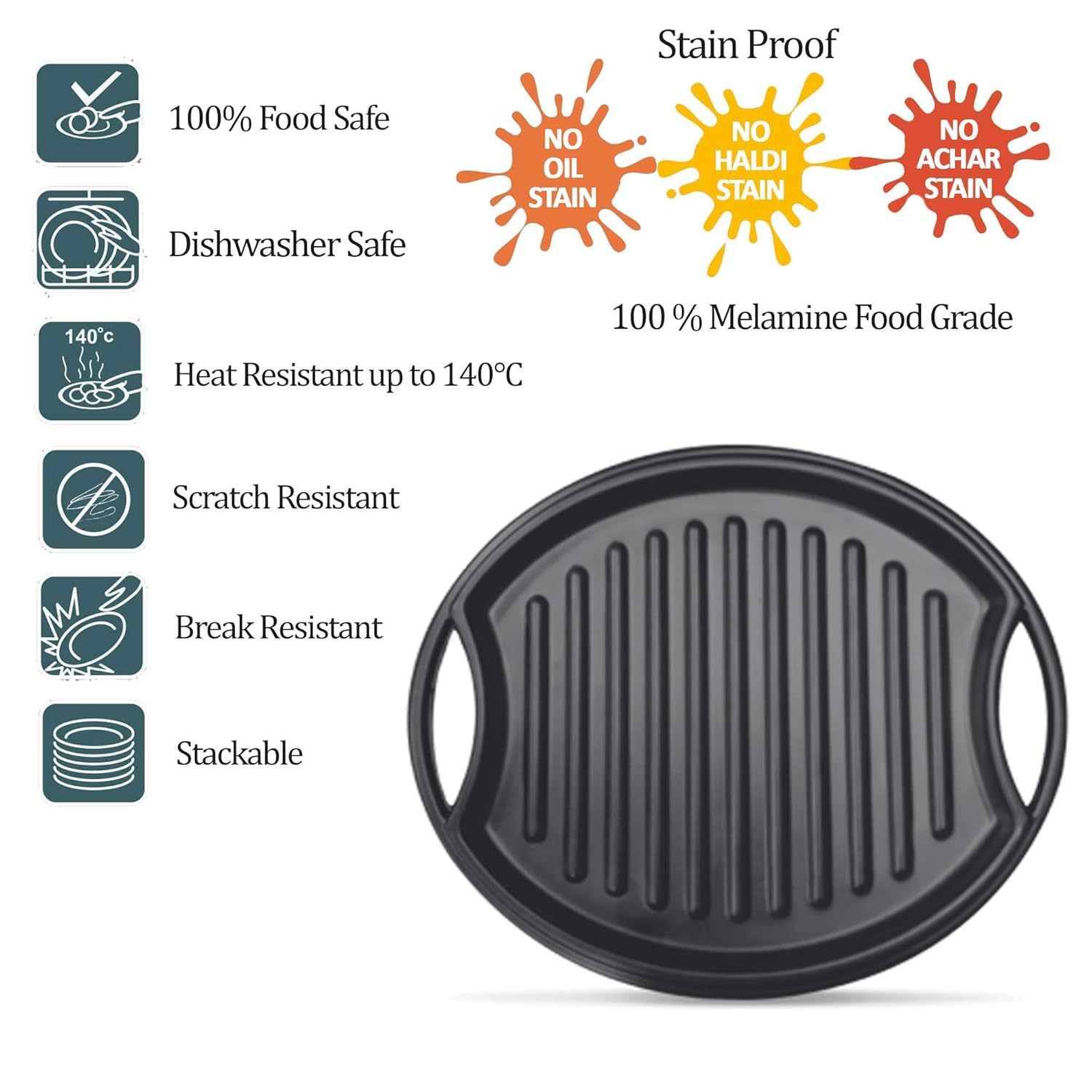 Round Grill Melamine Platter