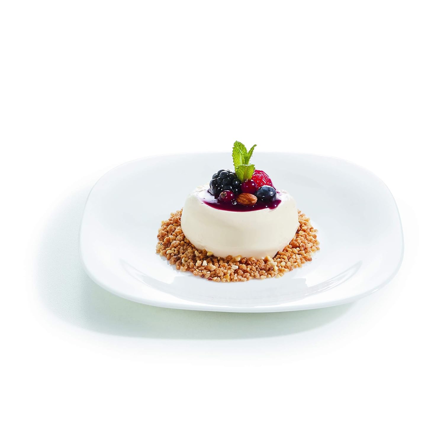 White Carine 7.25" Dessert Plate, Set of 6, Set, 1