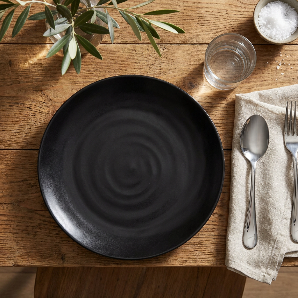 Milton Round Swirl Melamine Dinner Plate