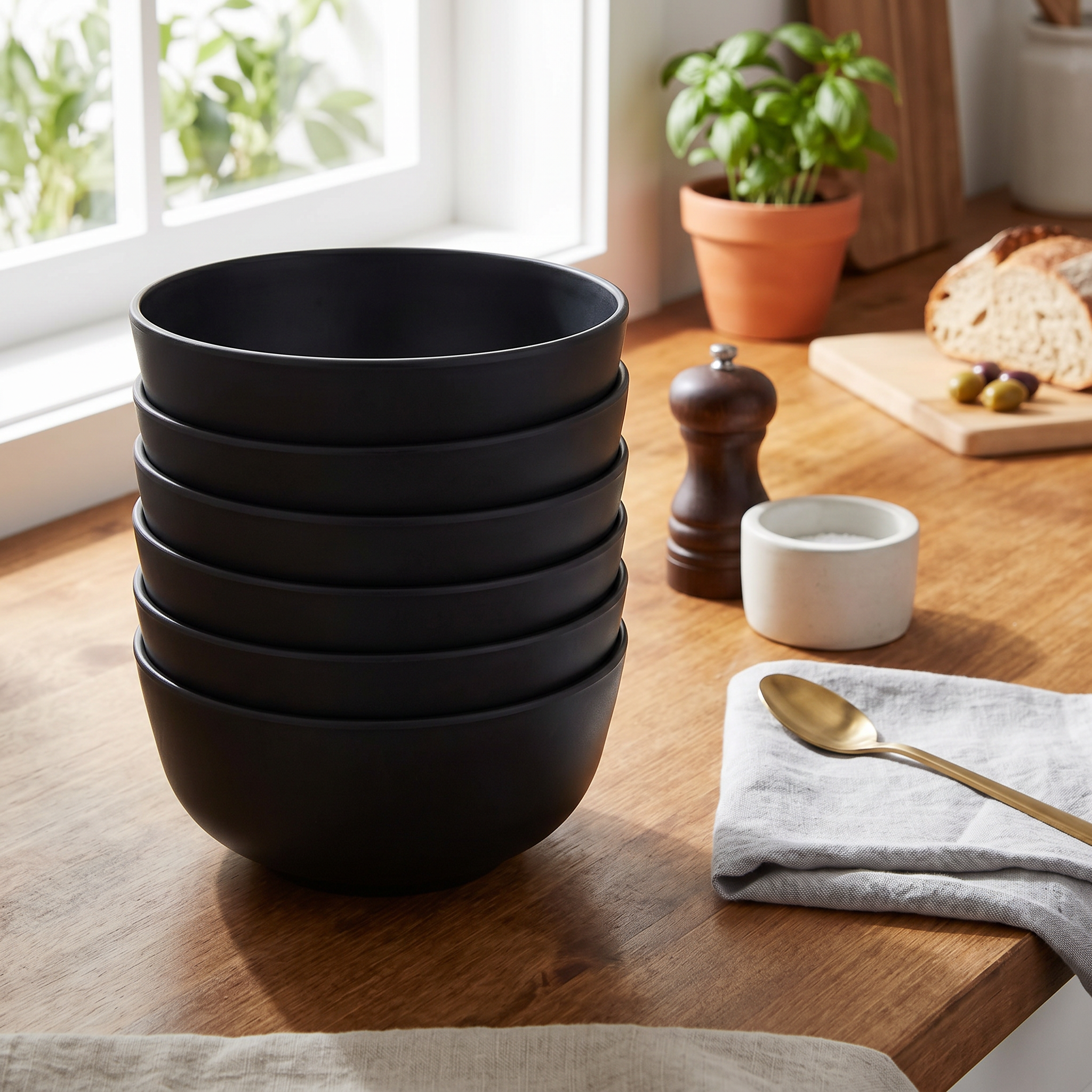 "kitchen plates and bowls"